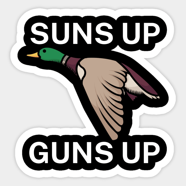 Suns up guns up Sticker by maxcode